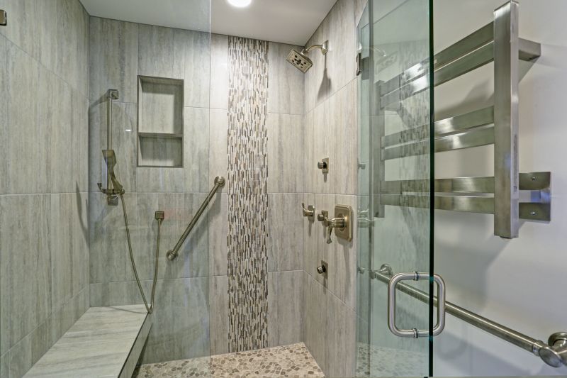 Rain Shower Head and Wall-Mounted Controls